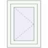 Preisgestaltung Kipp und Drehfenster 500x700 mm REHAU EURO70 RAL 9016 Traffic white beidseitig