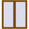 Preisgestaltung Kipp und Drehfenster 1600x1800 mm REHAU  BRILLANT GOLDEN OAK beidseitig
