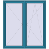 Preisgestaltung Kipp und Drehfenster 1600x1800 mm REHAU  BRILLANT BRILLIANT_BLUE beidseitig