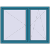 Preisgestaltung Kipp und Drehfenster 1600x1200 mm REHAU  BRILLANT BRILLIANT_BLUE beidseitig