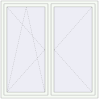 Preisgestaltung Kipp und Drehfenster 1630x1630 mm REHAU  BRILLANT RAL 9016 Traffic white beidseitig