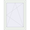 Preisgestaltung Kipp und Drehfenster 900x1200 mm REHAU EURO70 RAL 9016 Traffic white beidseitig