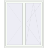 Preisgestaltung Kipp und Drehfenster 1500x1800 mm REHAU  BRILLANT RAL 9016 Traffic white beidseitig