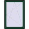 Preisgestaltung Kipp und Drehfenster 1000x1400 mm REHAU EURO70 MOSS_GREEN beidseitig