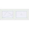 Preisgestaltung Kipp und Drehfenster 1600x600 mm REHAU ENERGY-SAVING SYNEGO MD RAL 9016 Traffic white beidseitig