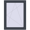 Preisgestaltung Kipp und Drehfenster 900x1200 mm REHAU EURO70 ANTHRACITE_GREY_STRUKTURAL beidseitig