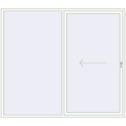Terrassentüren 2500x2200 mm Patio door (REHAU Brillant Design) RAL 9016 Traffic white beidseitig