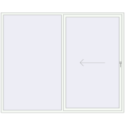 Terrassentüren 2700x2200 mm REHAU GENEO HST RAL 9016 Traffic white beidseitig