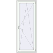 KORSA ENERGY-SAVING (REHAU SYNEGO MD) BALKON DOOR 800x2100 mm RAL 9016 Traffic white beidseitig