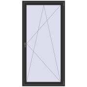 BALCONY DOOR REHAU EURO 60 1050x2150 mm BLACK_STRUCTURAL beidseitig