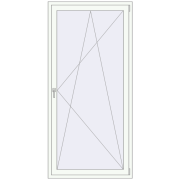 KORSA BASE (REHAU Euro-Design 60) BALKON DOOR 1050x2150 mm RAL 9016 Traffic white beidseitig KORSA BASE (REHAU Euro-Design 60) BALKON DOOR 1050x2150 mm RAL 9016 Traffic white beidseitig