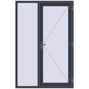 Haustüren 1400x2100 mm DOOR KORSA OPTIMUM (REHAU Brillant Design) ANTHRACITE_GREY_STRUKTURAL beidseitig Haustüren 1400x2100 mm DOOR KORSA OPTIMUM (REHAU Brillant Design) ANTHRACITE_GREY_STRUKTURAL beidseitig