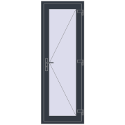 INTERIOR door (Т94/60) opens to the outside 735x1975 mm ANTHRACITE_GREY_STRUKTURAL beidseitig