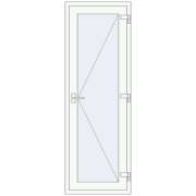 Einfach und Doppelglasschwingtüren 700x2050 mm INTERIOR door (Т94/60) opens to the outside RAL 9016 Traffic white beidseitig