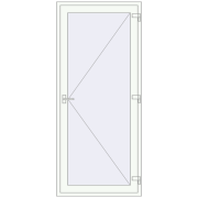 Einfach und Doppelglasschwingtüren 1000x2300 mm INTERIOR door (Т94/60) opens to the outside WALNUT extern