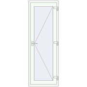 Einfach und Doppelglasschwingtüren 735x1975 mm INTERIOR door (Т94/60) opens to the outside RAL 9016 Traffic white beidseitig