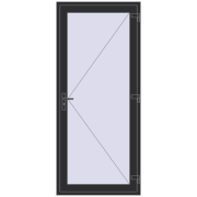 Einfach und Doppelglasschwingtüren 1000x2300 mm INTERIOR door (Т94/60) opens to the outside ANTHRACITE_GREY_GLATT beidseitig