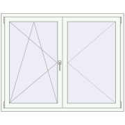 REHAU SYNEGO MD 80 1500x1200 mm RAL 9016 Traffic white beidseitig REHAU SYNEGO MD 80 1500x1200 mm RAL 9016 Traffic white beidseitig