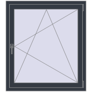 REHAU SYNEGO MD 80 1040x1125 mm ANTHRACITE_GREY_STRUKTURAL beidseitig REHAU SYNEGO MD 80 1040x1125 mm ANTHRACITE_GREY_STRUKTURAL beidseitig