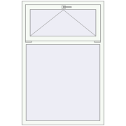 Kipp und Drehfenster 1000x1500 mm REHAU EURO70 RAL 9016 Traffic white beidseitig