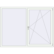 REHAU EURO70 1870x1460 mm RAL 9016 Traffic white beidseitig REHAU EURO70 1870x1460 mm RAL 9016 Traffic white beidseitig