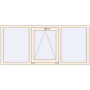 Kipp und Drehfenster 1800x800 mm REHAU EURO70 CREAME_WHITE_50L-2 beidseitig