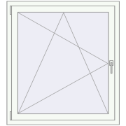 REHAU  BRILLANT 980x1100 mm RAL 9016 Traffic white beidseitig