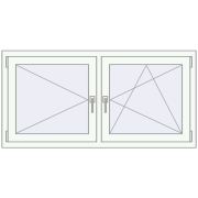 REHAU SYNEGO MD 80 1400x700 mm RAL 9016 Traffic white beidseitig REHAU SYNEGO MD 80 1400x700 mm RAL 9016 Traffic white beidseitig