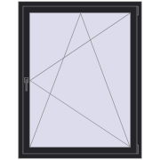 REHAU SYNEGO MD 80 1100x1400 mm BLACK_ULTI-MATT beidseitig REHAU SYNEGO MD 80 1100x1400 mm BLACK_ULTI-MATT beidseitig