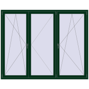 REHAU EURO70 2200x1750 mm MOSS_GREEN beidseitig REHAU EURO70 2200x1750 mm MOSS_GREEN beidseitig