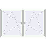 REHAU ENERGY-SAVING SYNEGO MD 2000x1250 mm RAL 9016 Traffic white beidseitig