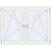 REHAU  BRILLANT 1600x1200 mm RAL 9016 Traffic white beidseitig