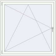 REHAU SYNEGO MD 80 1350x1350 mm RAL 9016 Traffic white beidseitig REHAU SYNEGO MD 80 1350x1350 mm RAL 9016 Traffic white beidseitig