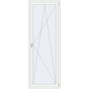Kipp und Drehfenster 800x2300 mm REHAU EURO70 RAL 9016 Traffic white beidseitig