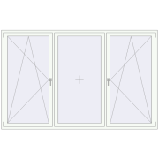 Kipp und Drehfenster 2600x1650 mm KORSA Altest Pony 375