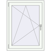 REHAU EURO70 800x1000 mm RAL 9016 Traffic white beidseitig