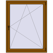 REHAU SYNEGO MD 80 1100x1400 mm GOLDEN OAK beidseitig