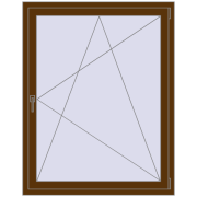 REHAU SYNEGO MD 80 1100x1400 mm WALNUT beidseitig