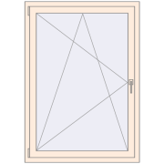 REHAU EURO70 1000x1400 mm CREAME_WHITE_50L-2 beidseitig