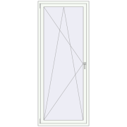 REHAU SYNEGO MD 80 900x2200 mm RAL 9016 Traffic white beidseitig