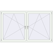 Kipp und Drehfenster 2000x1200 mm REHAU EURO70 RAL 9016 Traffic white beidseitig