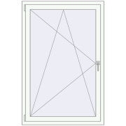 Kipp und Drehfenster 1000x1500 mm REHAU STANDARD (Euro 70)