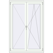 REHAU EURO70 1000x1500 mm RAL 9016 Traffic white beidseitig