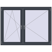 REHAU BRILLANT 1600x1200 mm ANTHRACITE_GREY_STRUKTURAL beidseitig REHAU BRILLANT 1600x1200 mm ANTHRACITE_GREY_STRUKTURAL beidseitig