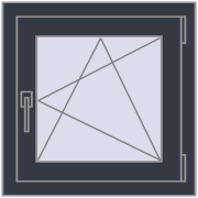 REHAU EURO70 550x640 mm ANTHRACITE_GREY_STRUKTURAL beidseitig REHAU EURO70 550x640 mm ANTHRACITE_GREY_STRUKTURAL beidseitig