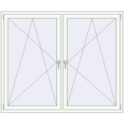 REHAU SYNEGO MD 80 1800x1500 mm RAL 9016 Traffic white beidseitig REHAU SYNEGO MD 80 1800x1500 mm RAL 9016 Traffic white beidseitig