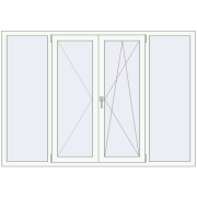 Kipp und Drehfenster 2000x1400 mm REHAU EURO70 RAL 9016 Traffic white beidseitig