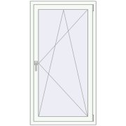 REHAU EURO70 800x1500 mm RAL 9016 Traffic white beidseitig REHAU EURO70 800x1500 mm RAL 9016 Traffic white beidseitig