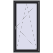 REHAU EURO70 880x1750 mm BLACK_ULTI-MATT beidseitig REHAU EURO70 880x1750 mm BLACK_ULTI-MATT beidseitig