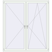 Kipp und Drehfenster 1800x2000 mm REHAU SYNEGO MD 80 RAL 9016 Traffic white beidseitig